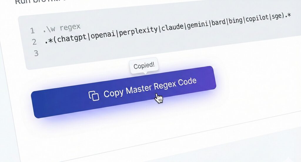 Copy the Master Regex Code Block" button
