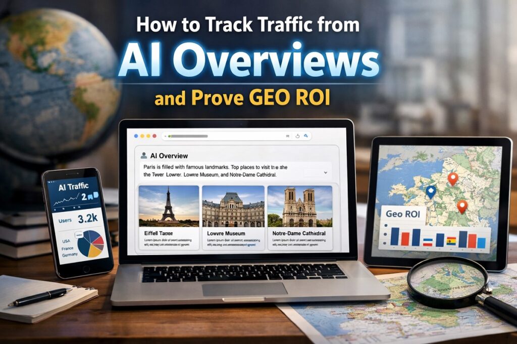 How to Track Traffic from AI Overviews (and Prove GEO ROI) 3 How to Track Traffic from AI Overviews (and Prove GEO ROI)