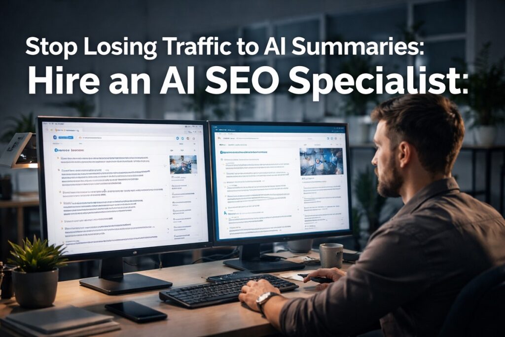 Stop Losing Traffic to AI Summaries: Hire an AI SEO Specialist 4 Stop Losing Traffic to AI Summaries Hire an AI SEO Specialist