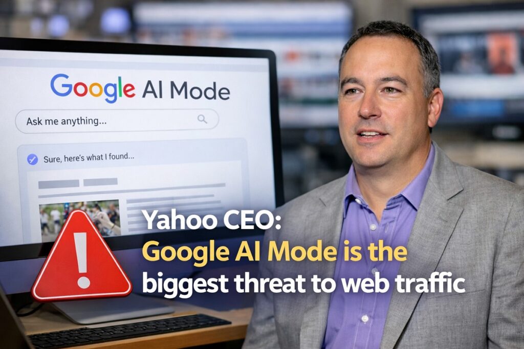 Yahoo CEO Google AI Mode is the biggest threat to web traffic