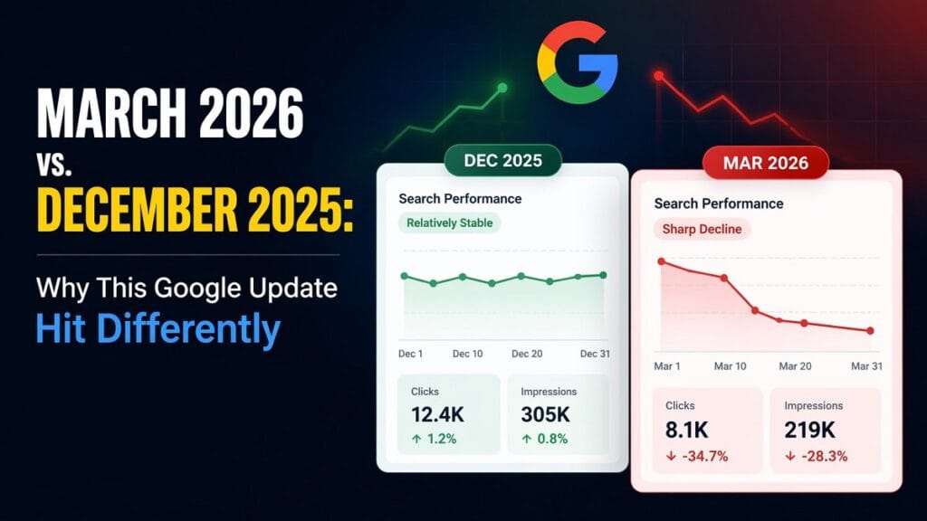 Google update impact comparison Dec vs Mar