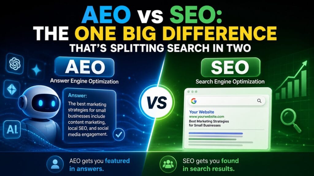 AEO vs SEO: The One Big Difference That’s Splitting Search in Two