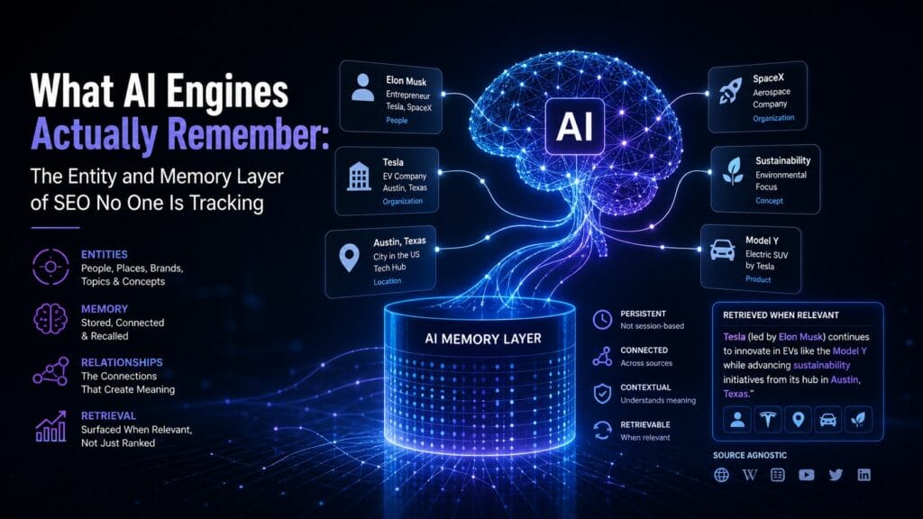 What AI Engines Actually Remember The Entity and Memory Layer of SEO No One Is Tracking
