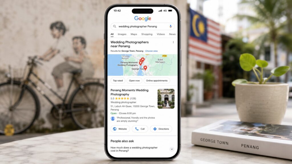 Searching for wedding photographers in Penang